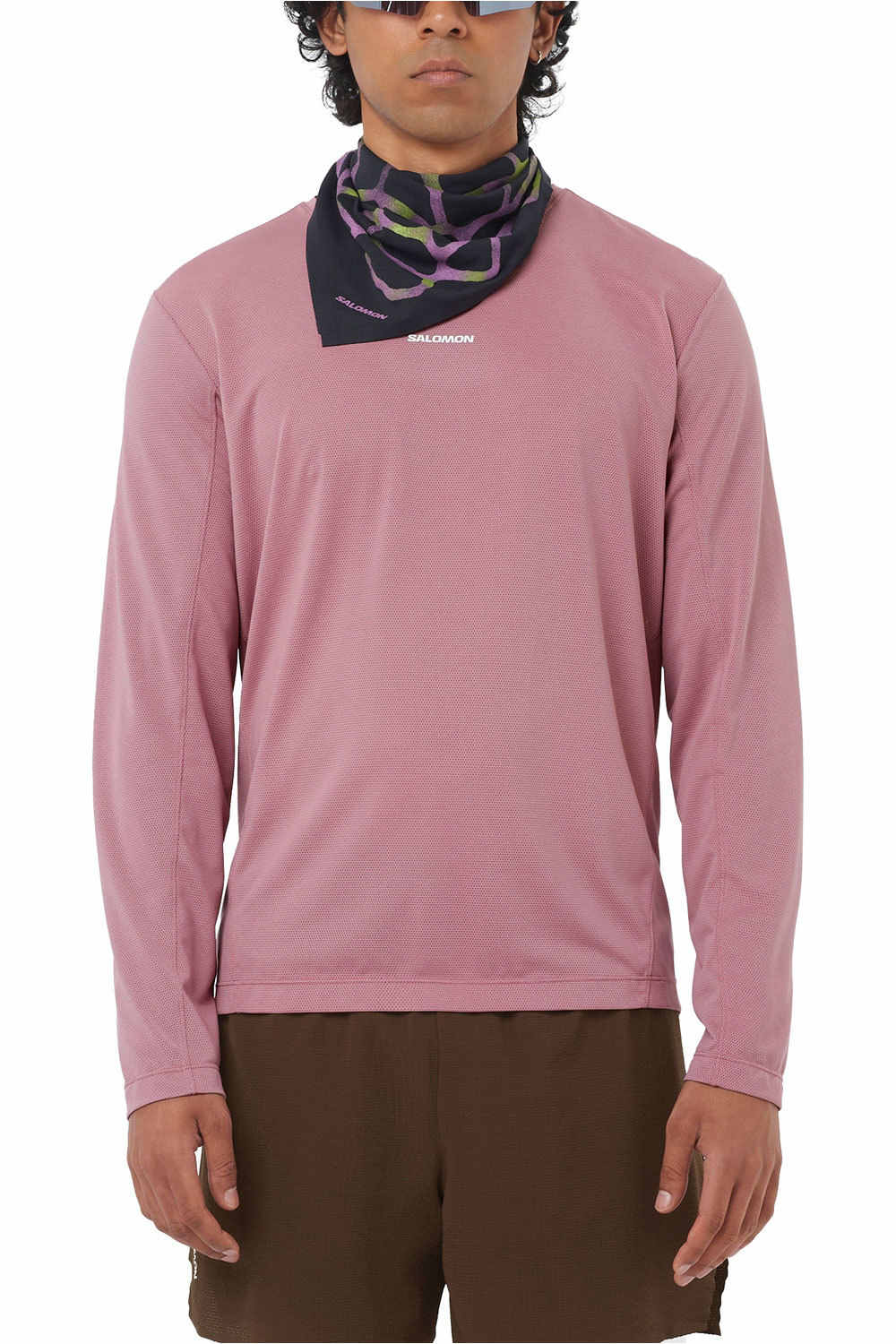 Salomon camisetas trail running manga larga hombre SHKout CORE LS TEE M vista frontal