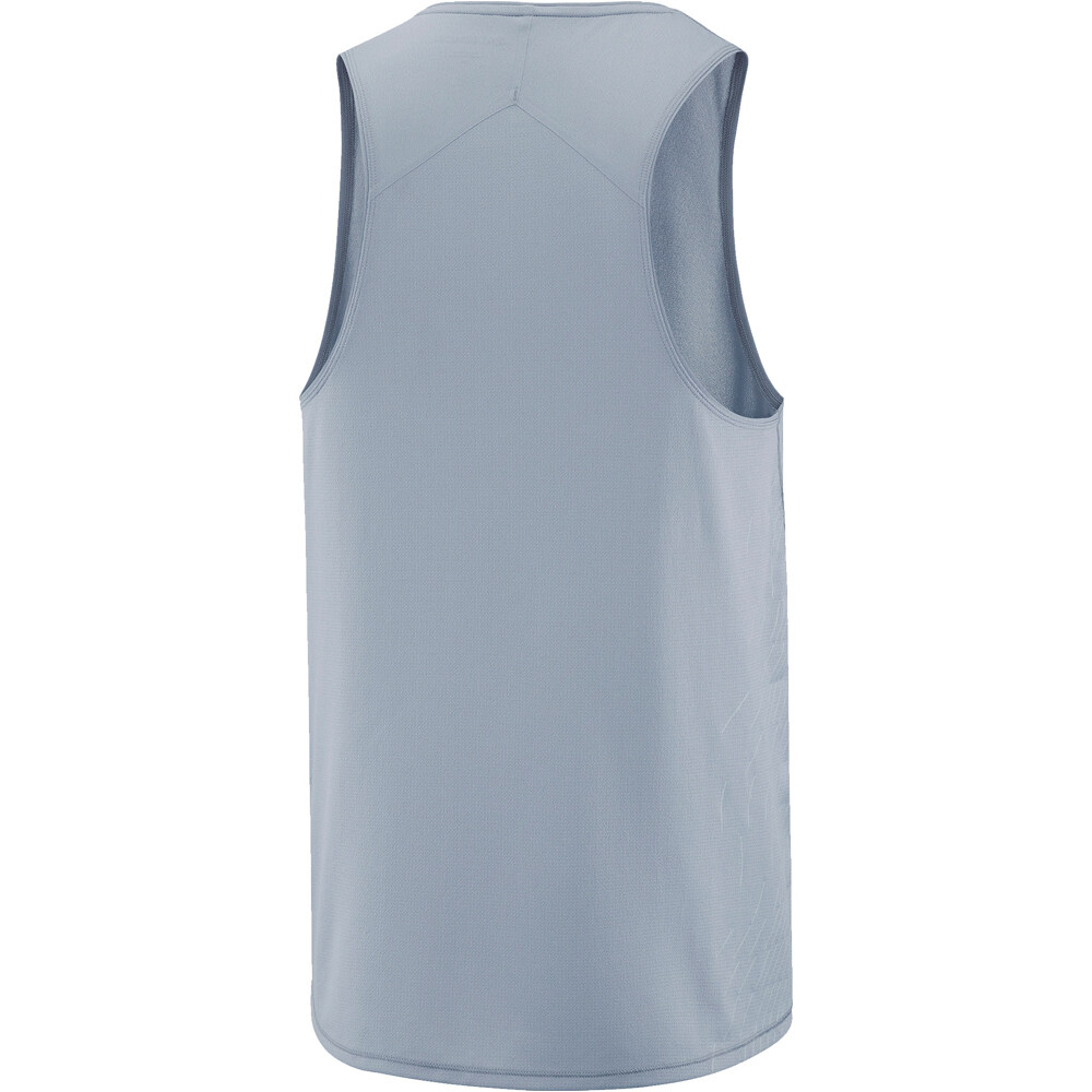 Salomon camisetas trail running tirantes hombre SENSE AERO SINGLET GFX M vista trasera