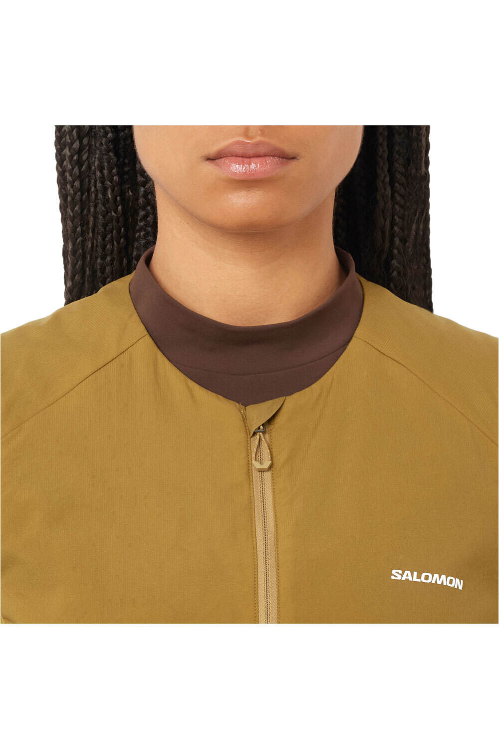 Salomon chaleco outdoor mujer MNTAIN FLEX HYB VST W vista detalle