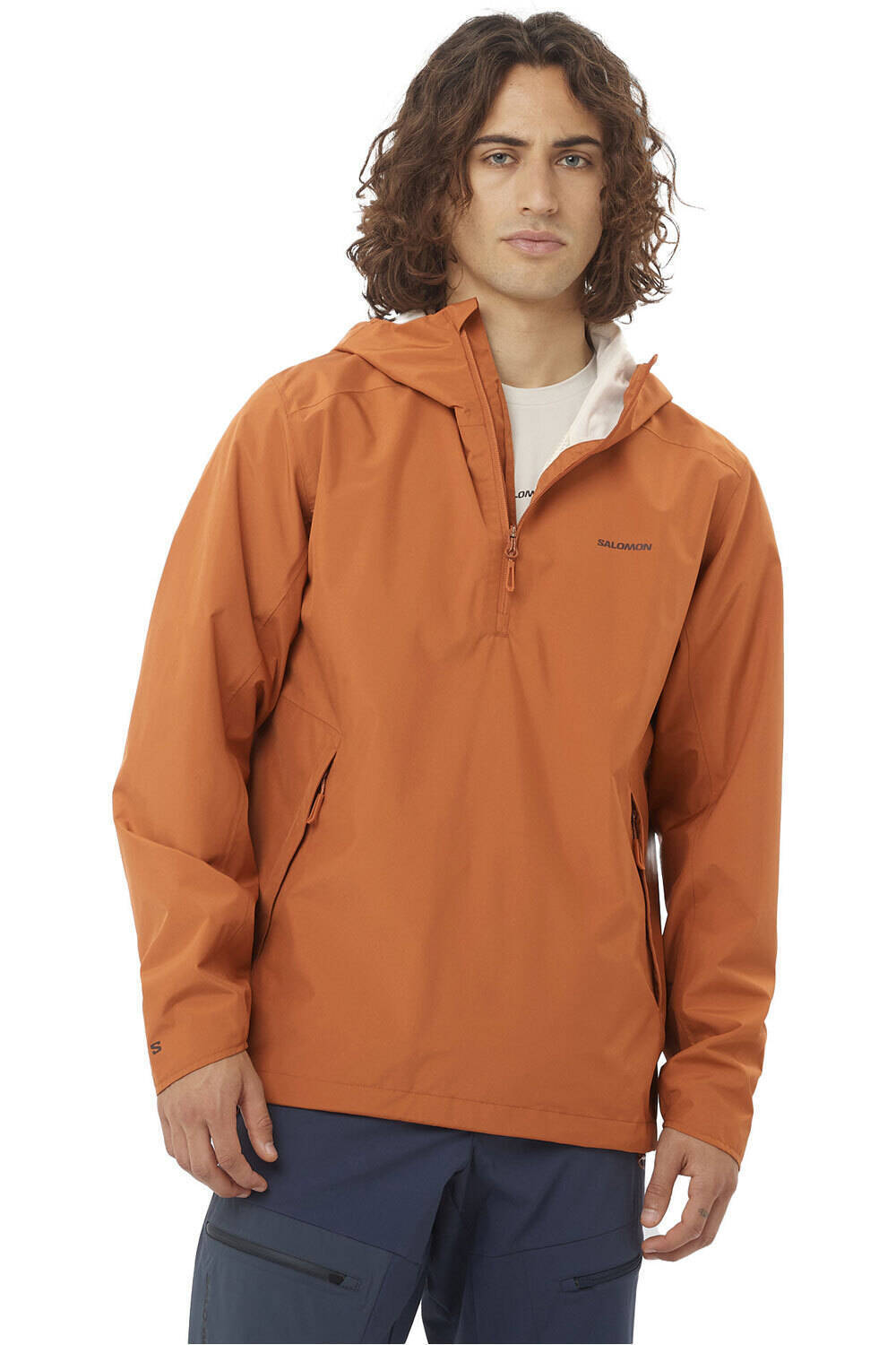 Salomon chaqueta impermeable hombre OUTSCAPE 2L ANORAK SOL M vista frontal