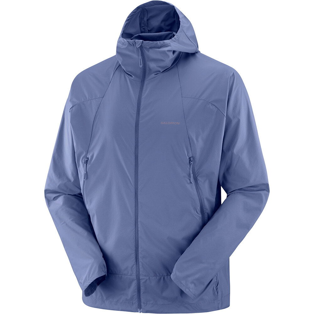 Salomon chaqueta impermeable hombre OUTWIND FZ JKT M vista frontal