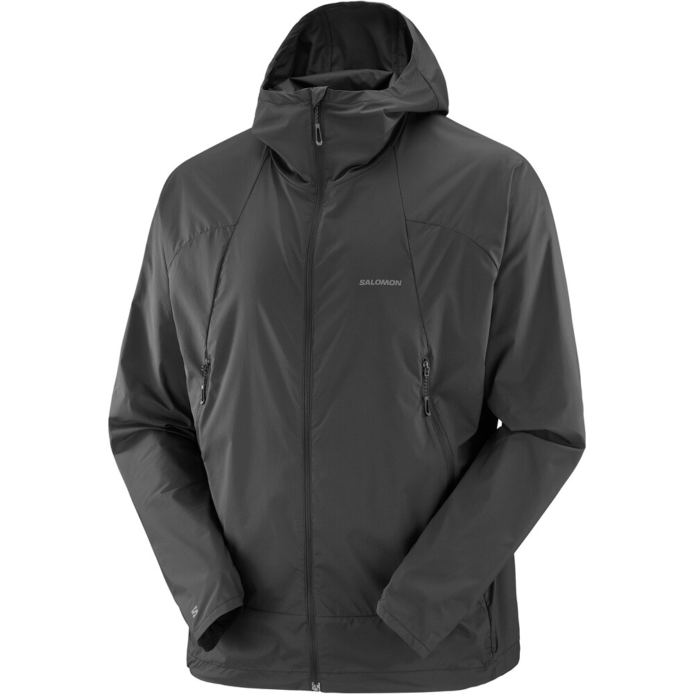 Salomon chaqueta impermeable hombre OUTWIND FZ JKT M vista frontal