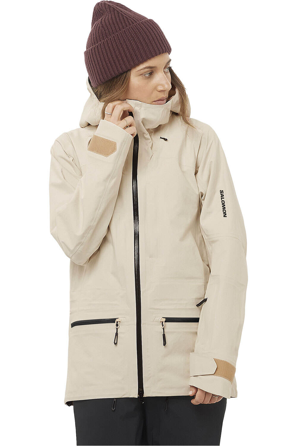 Salomon chaqueta impermeable mujer ABSOLUTE 3L JKT W vista frontal