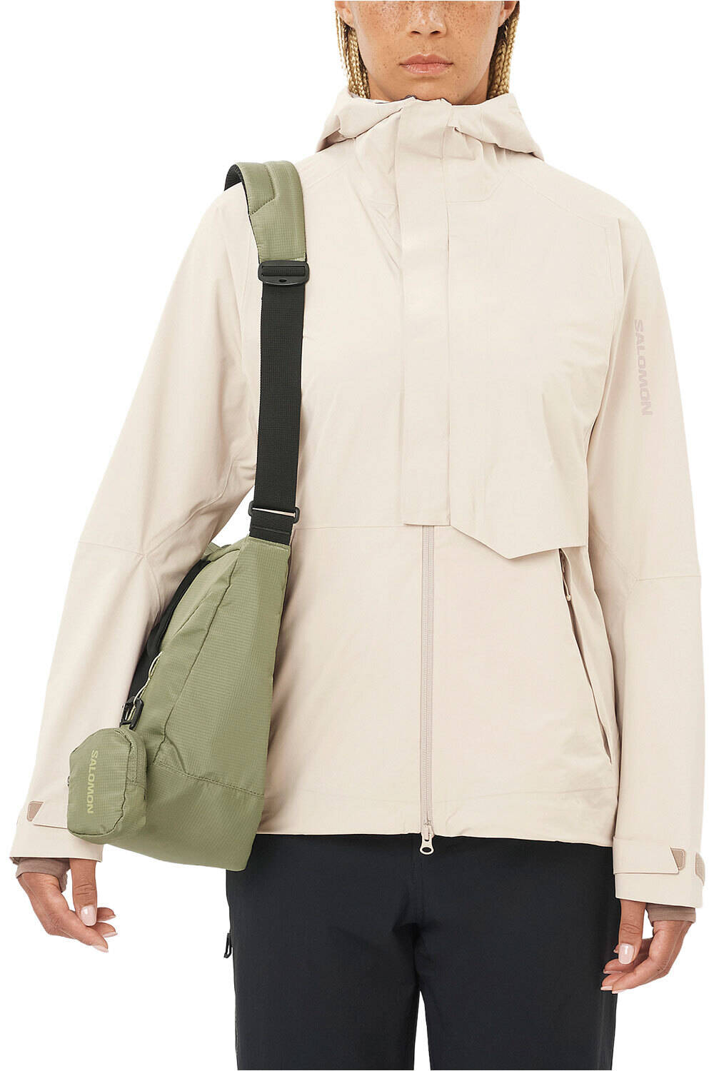 Salomon chaqueta impermeable mujer OUTERPATH PRO 2.5L JKT W vista frontal