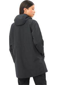 Salomon chaqueta impermeable mujer OUTSCAPE 2L LONG JKT S W vista trasera