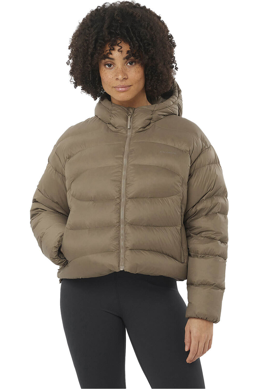 Salomon chaqueta outdoor mujer OUTLINE NOV CROP DOWN W vista frontal