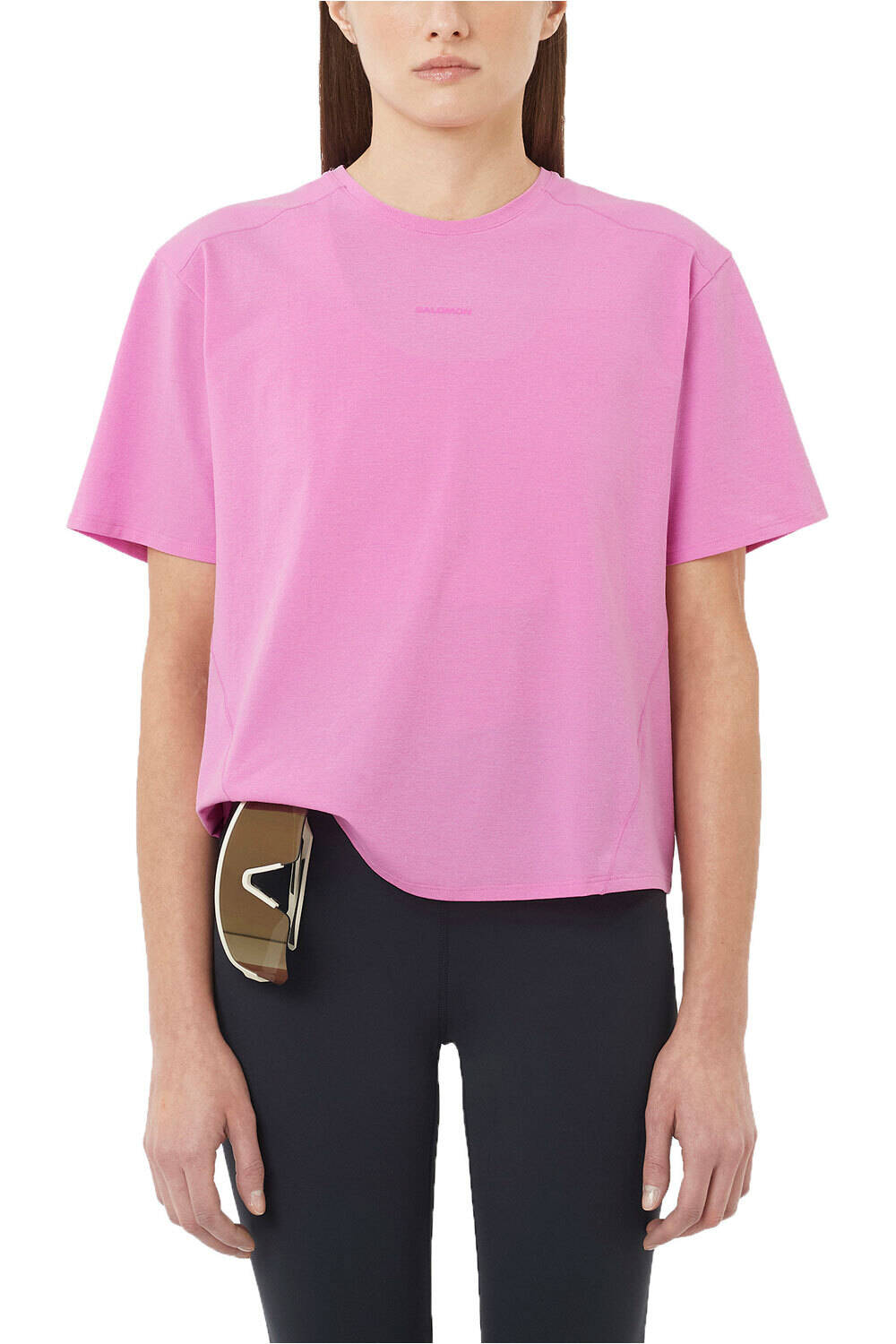 Salomon chaqueta outdoor mujer TRACKLINE SS TEE W vista frontal