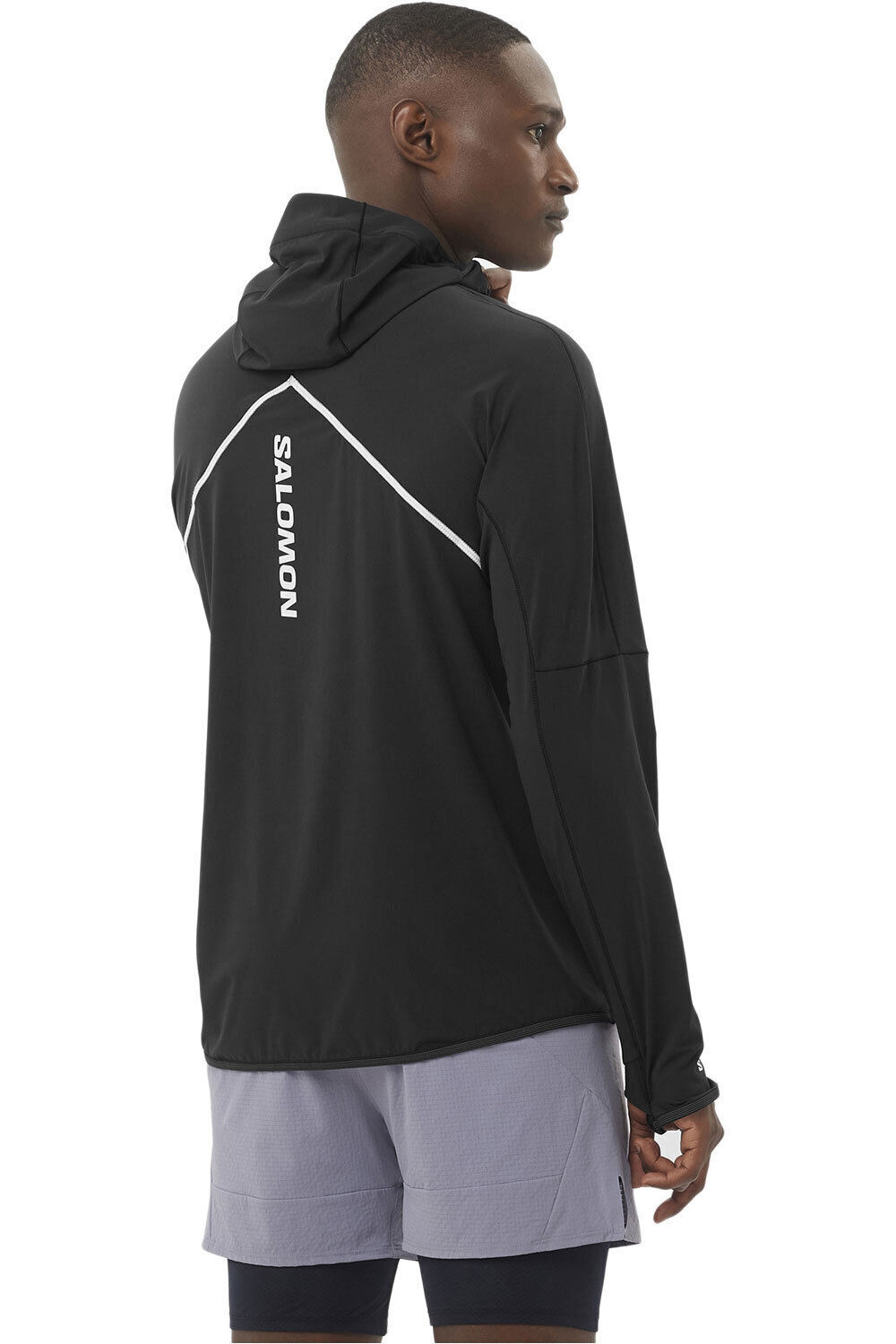 Salomon CHAQUETA RUNNING HOMBRE SENSE AERO HYBRID HZ HD M vista trasera