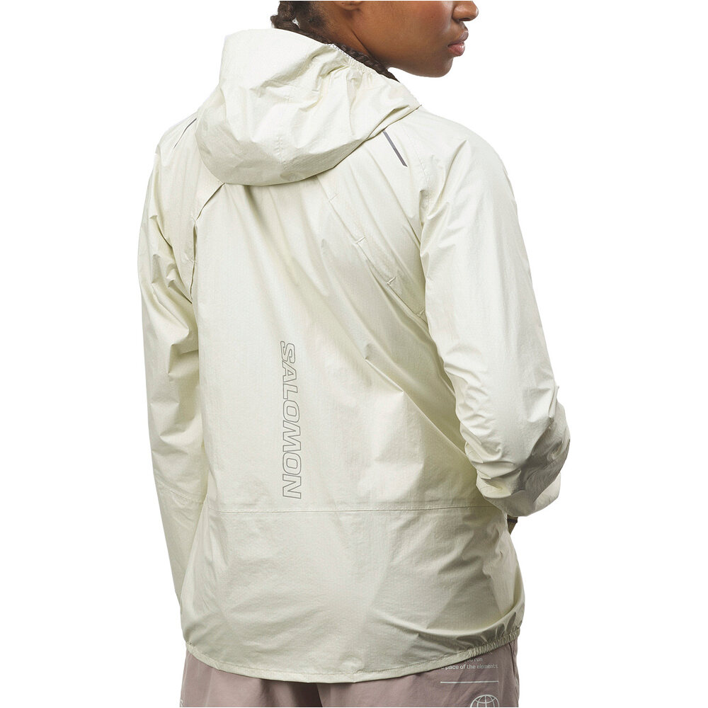 Salomon CHAQUETA RUNNING MUJER BONATTI WP JKT W vista trasera