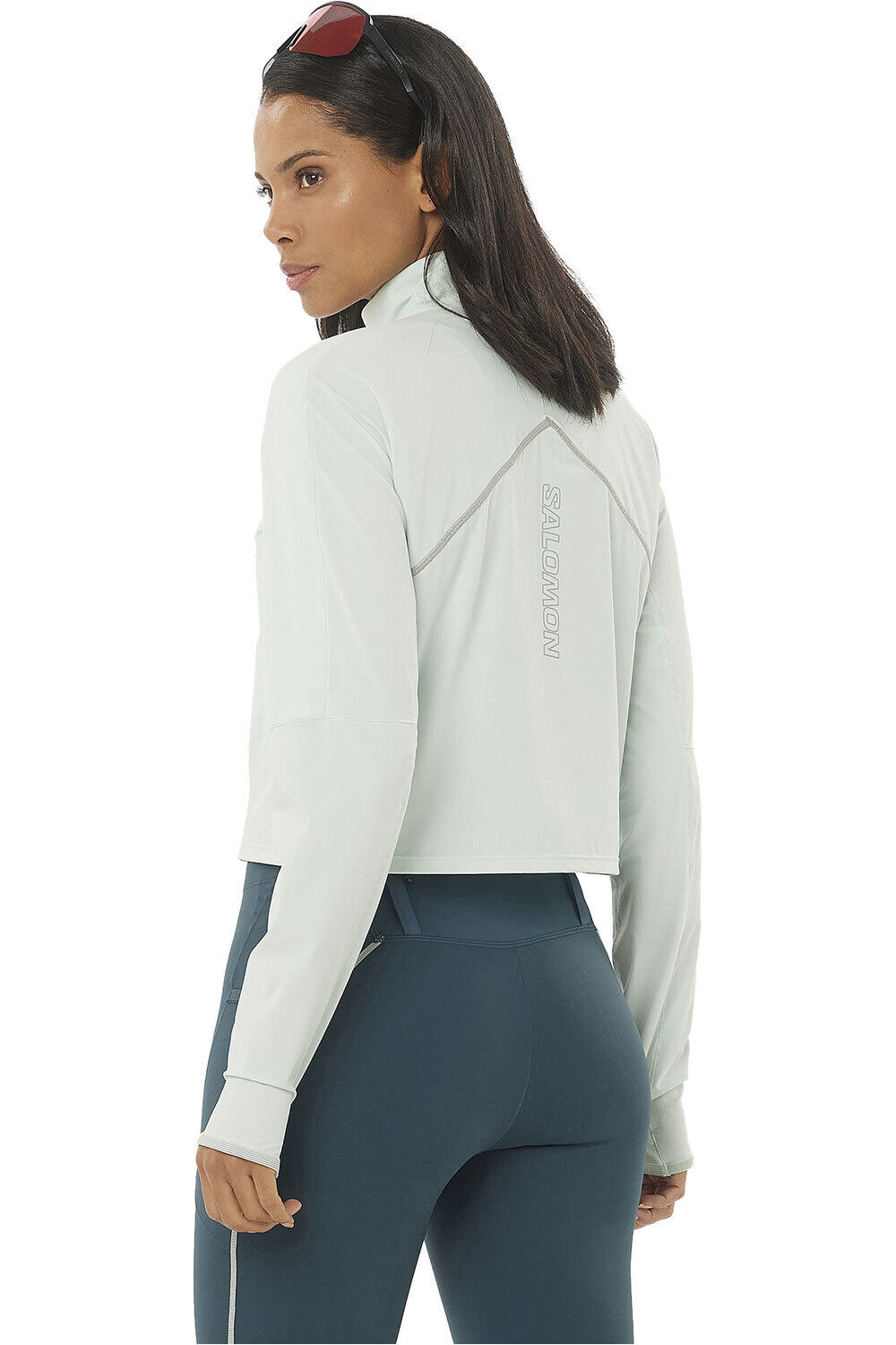 Salomon CHAQUETA RUNNING MUJER SENSE AERO HYBD CP PLVR W vista trasera