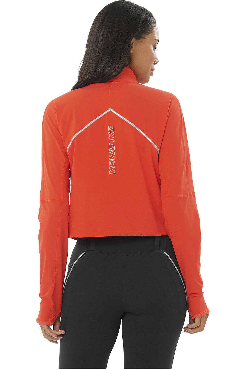 Salomon CHAQUETA RUNNING MUJER SENSE AERO HYBD CP PLVR W vista trasera