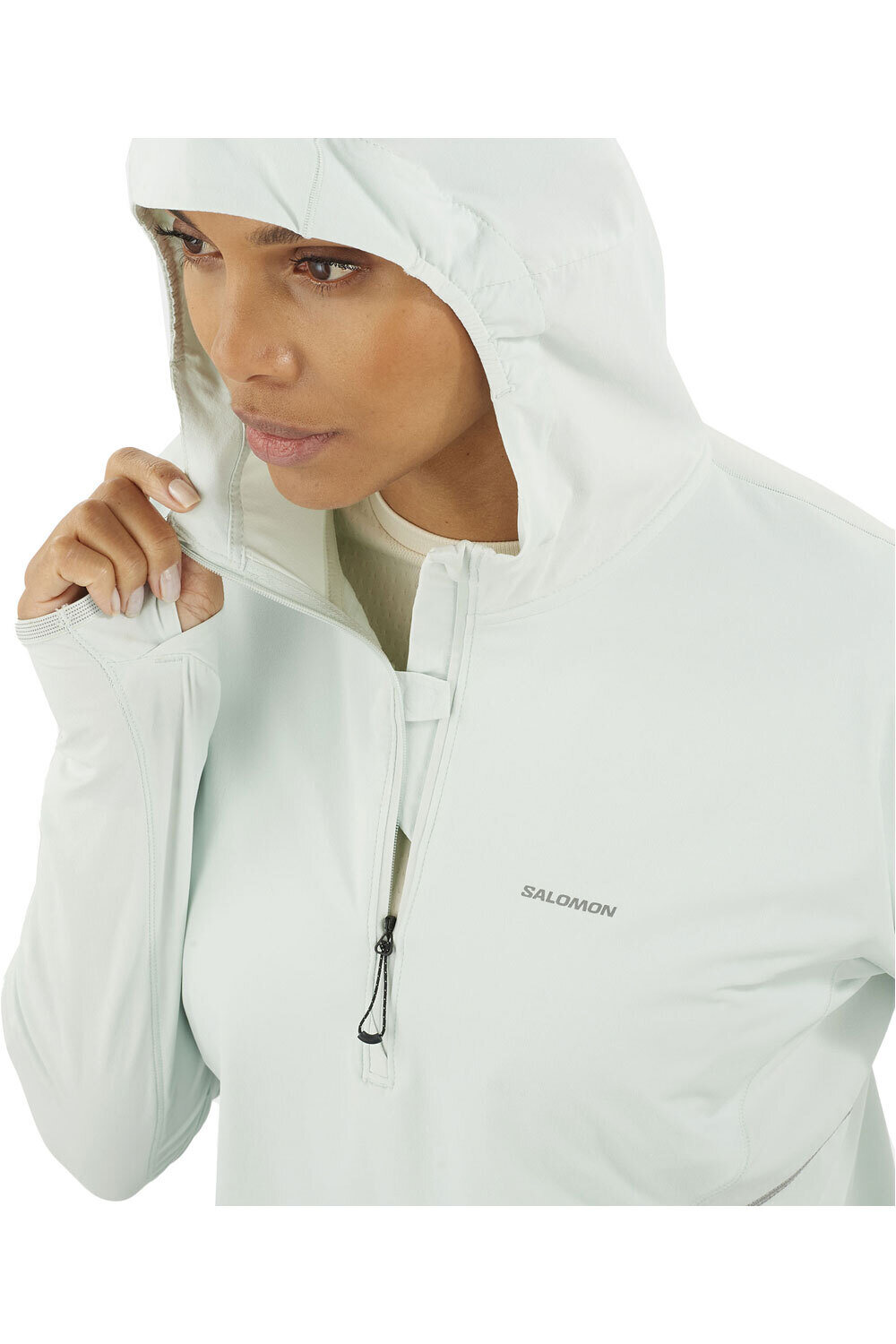 Salomon CHAQUETA TRAIL RUNNING MUJER SENSE AERO HYBRID HZ HD W vista detalle