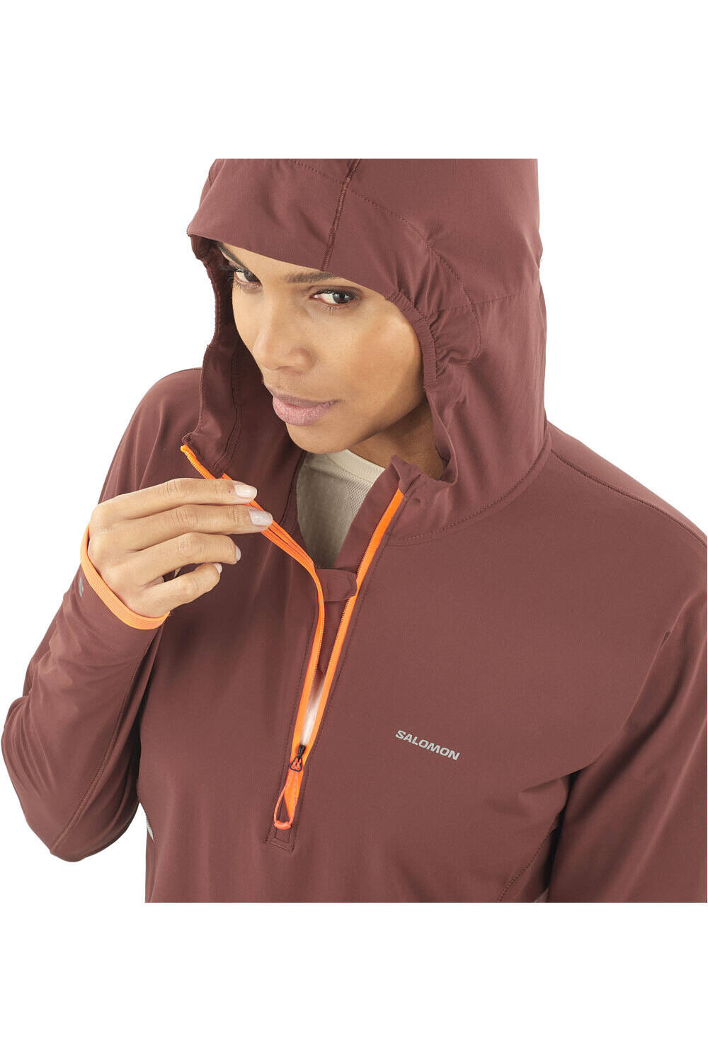 Salomon CHAQUETA TRAIL RUNNING MUJER SENSE AERO HYBRID HZ HD W vista detalle