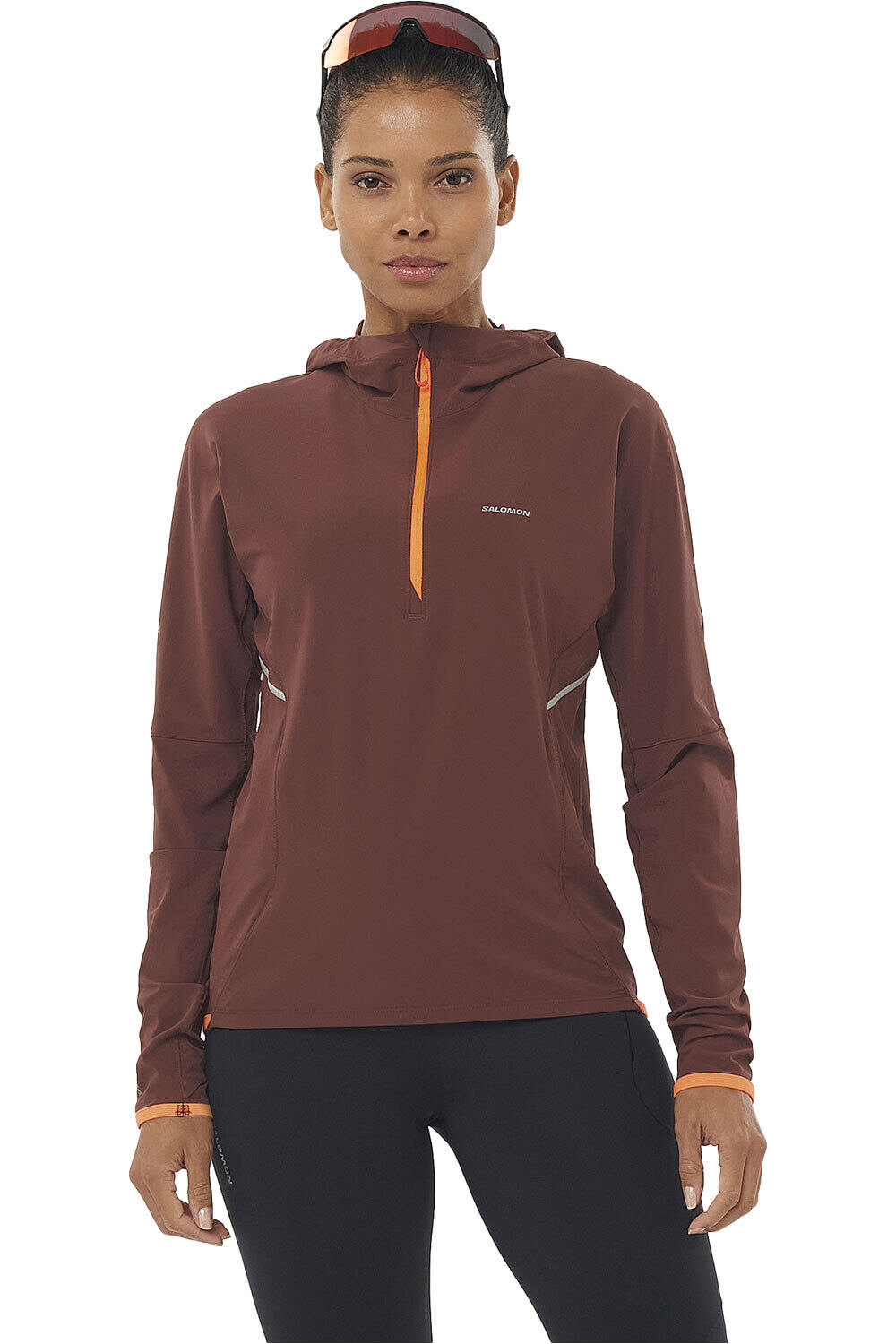 Salomon CHAQUETA TRAIL RUNNING MUJER SENSE AERO HYBRID HZ HD W vista frontal
