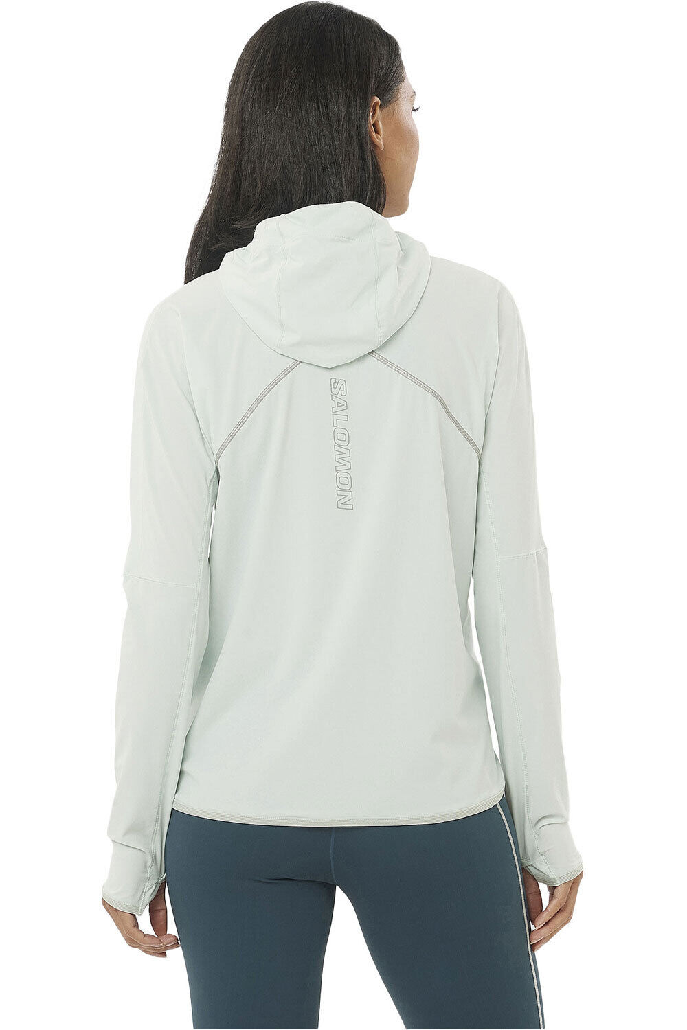 Salomon CHAQUETA TRAIL RUNNING MUJER SENSE AERO HYBRID HZ HD W vista trasera