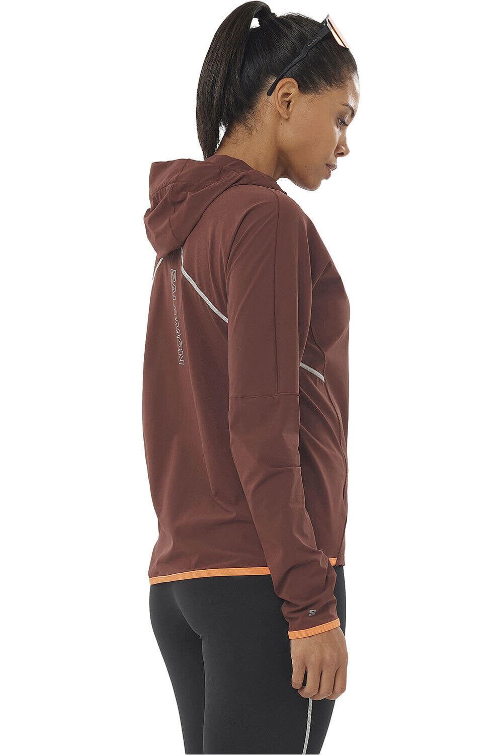 Salomon CHAQUETA TRAIL RUNNING MUJER SENSE AERO HYBRID HZ HD W vista trasera