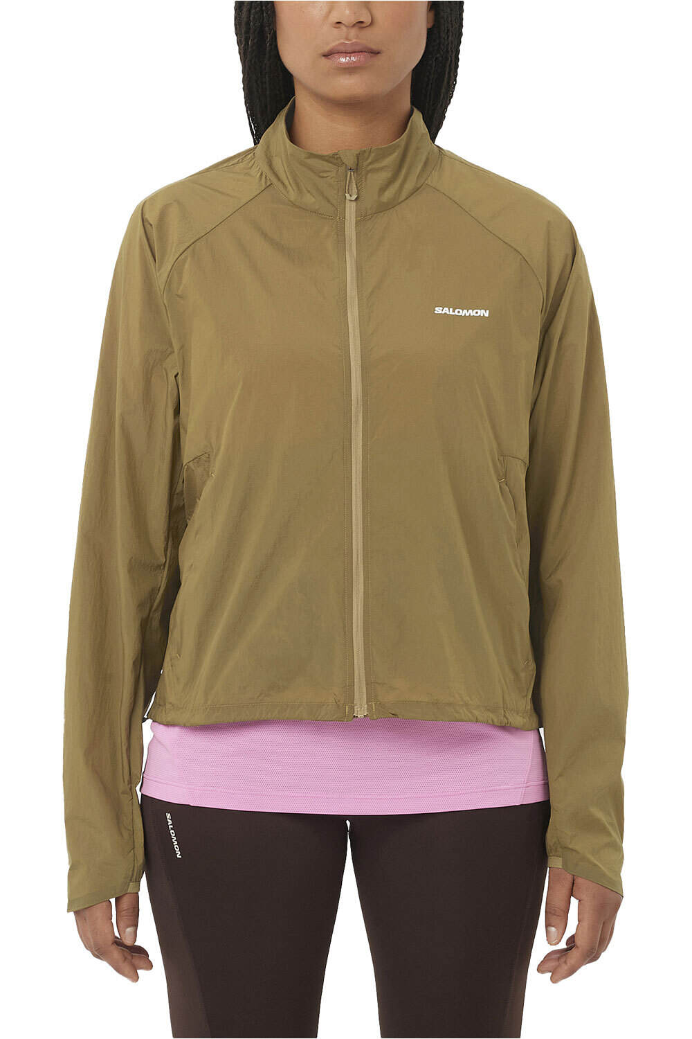 Salomon CHAQUETA TRAIL RUNNING MUJER SHKout FLY JKT W vista frontal