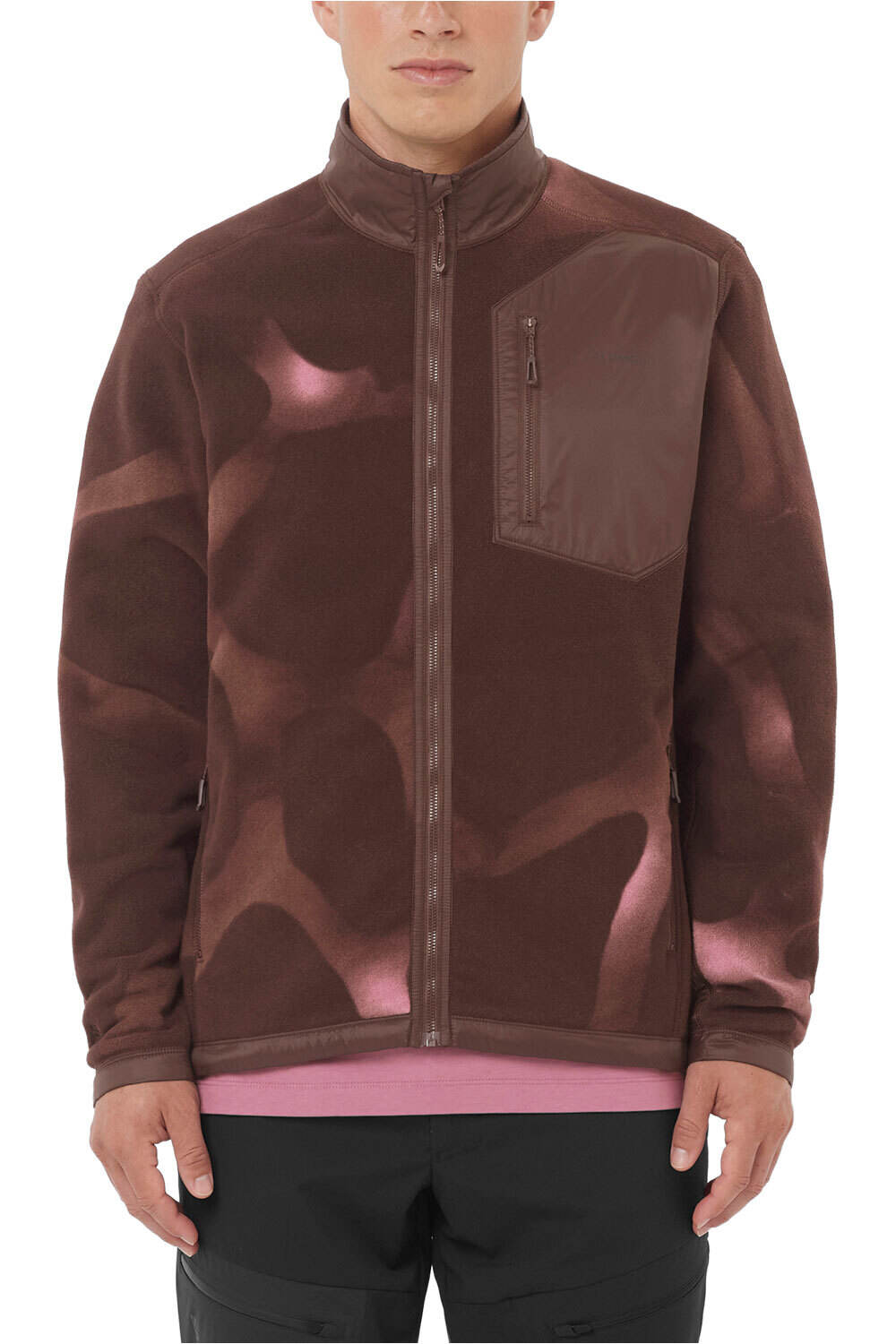 Salomon forro polar hombre CHROMA FLEECE FZ M vista frontal