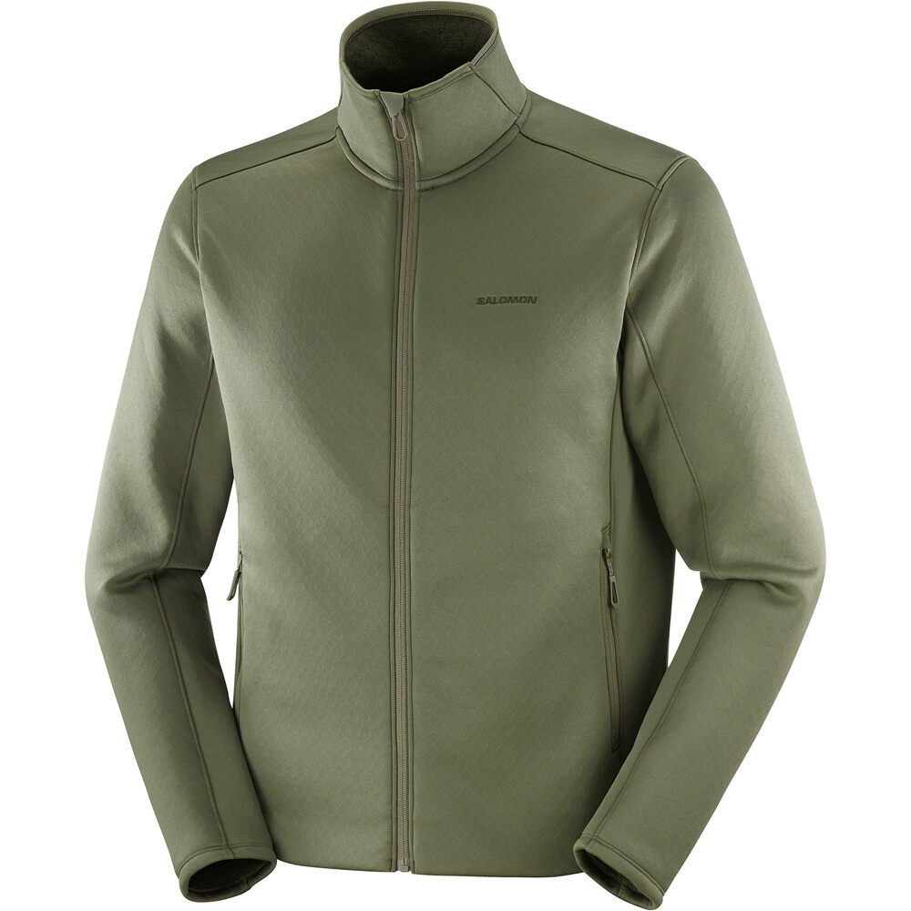 Salomon forro polar hombre OUTLINE WARM FLEECE FZ M vista frontal