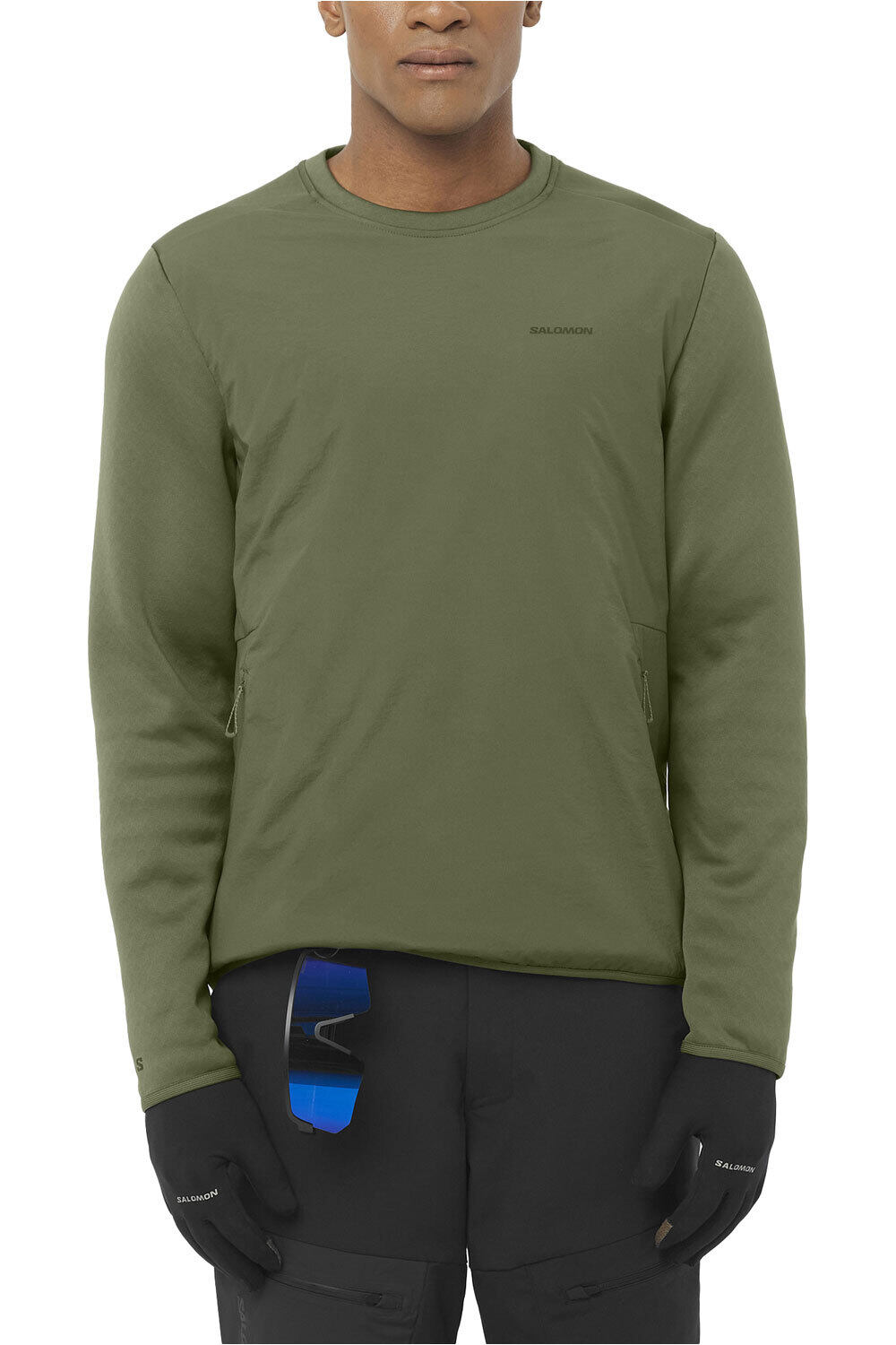 Salomon forro polar hombre OUTLINE WARM HYBRID CN M vista frontal