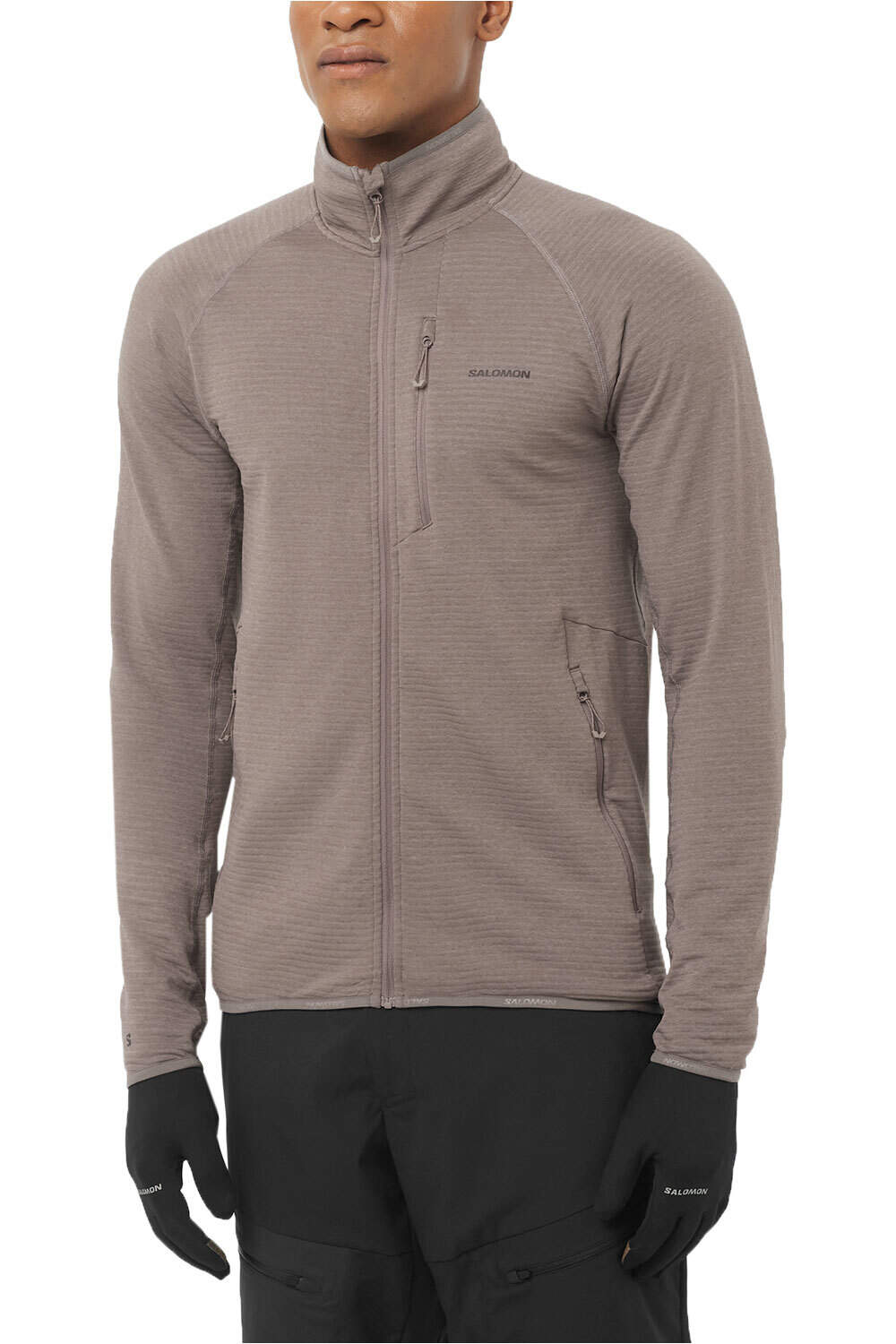 Salomon forro polar hombre SNTIAL LIGHTWARM FZ M vista frontal