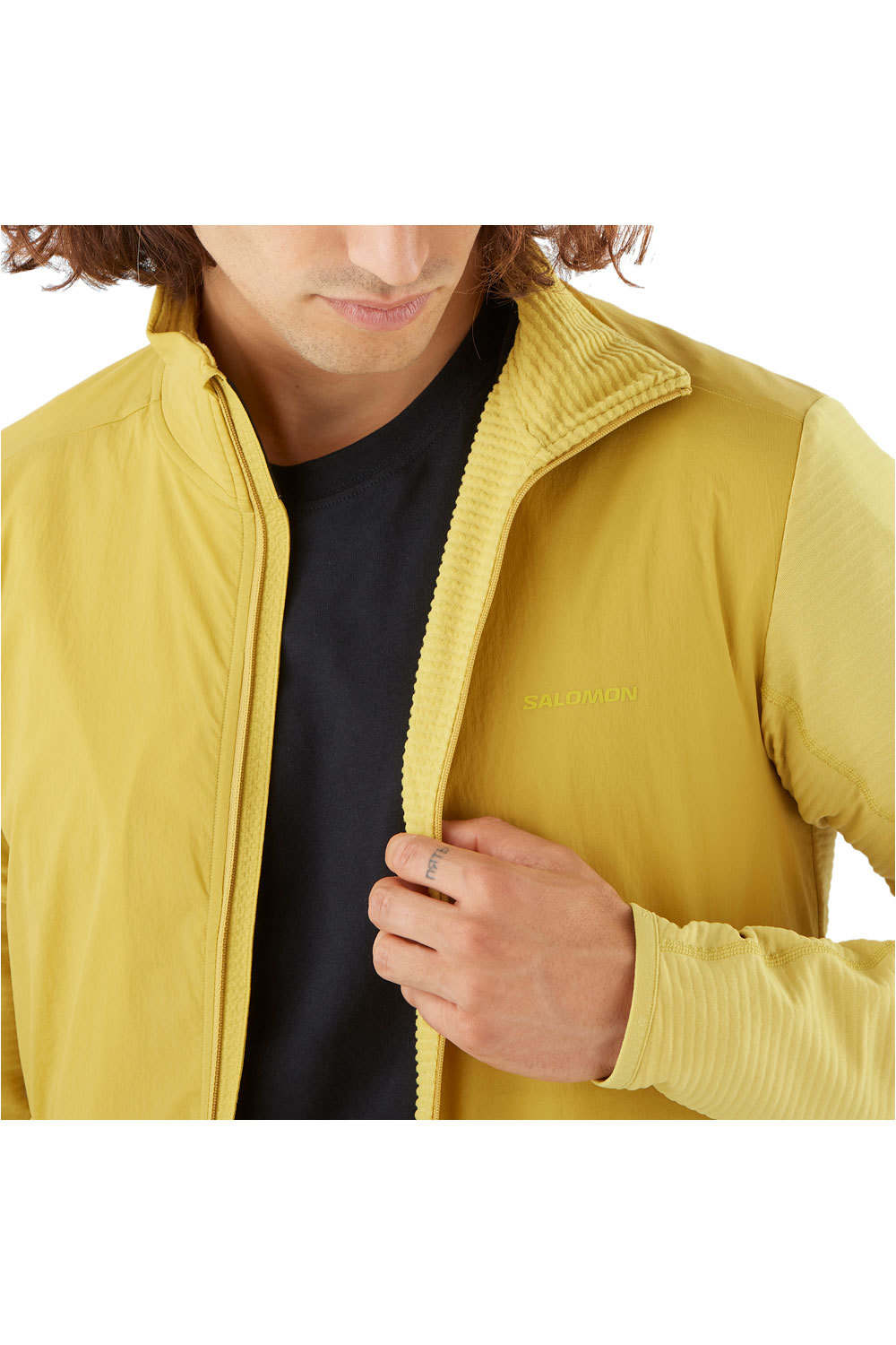 Salomon forro polar hombre SNTIAL LIGHTWARM HYBRID M vista detalle