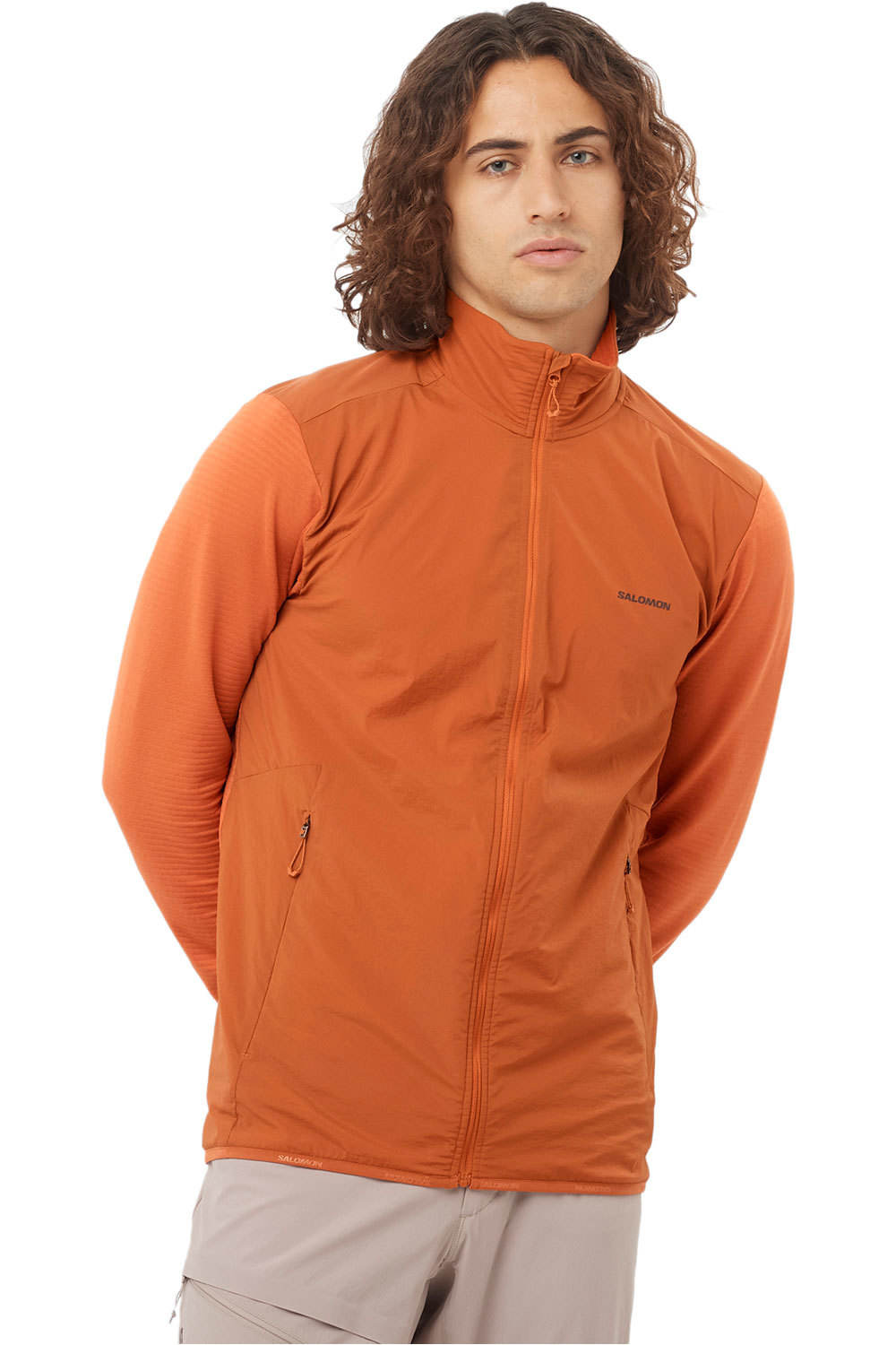 Salomon forro polar hombre SNTIAL LIGHTWARM HYBRID M vista frontal