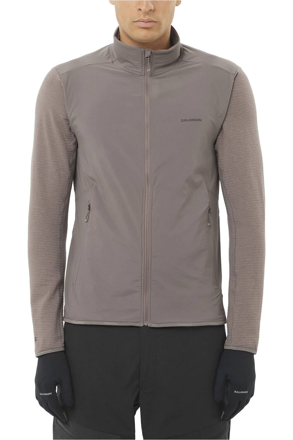 Salomon forro polar hombre SNTIAL LIGHTWARM HYBRID M vista frontal