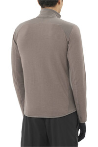 Salomon forro polar hombre SNTIAL LIGHTWARM HYBRID M vista trasera