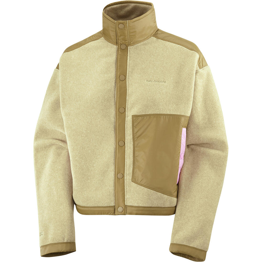 Salomon forro polar mujer CHROMA FLEECE CARDIGAN W vista detalle