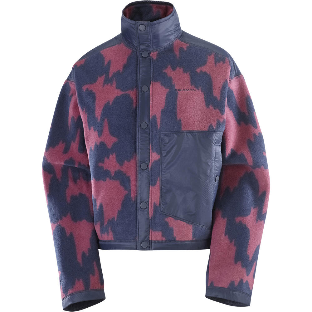 Salomon forro polar mujer CHROMA FLEECE CARDIGAN W vista detalle