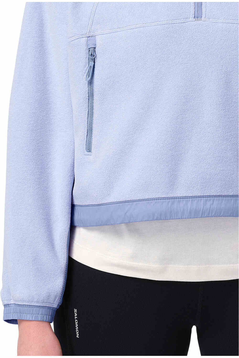 Salomon forro polar mujer CHROMA FLEECE CROP HZ W 03
