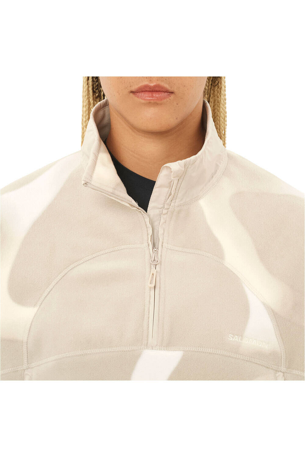 Salomon forro polar mujer CHROMA FLEECE CROP HZ W vista detalle