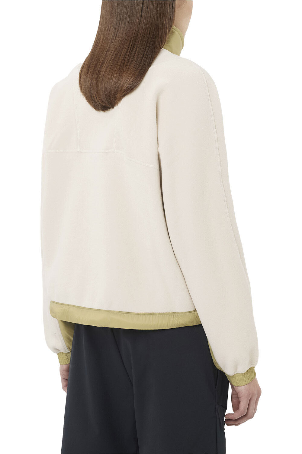 Salomon forro polar mujer CHROMA FLEECE CROP HZ W vista trasera