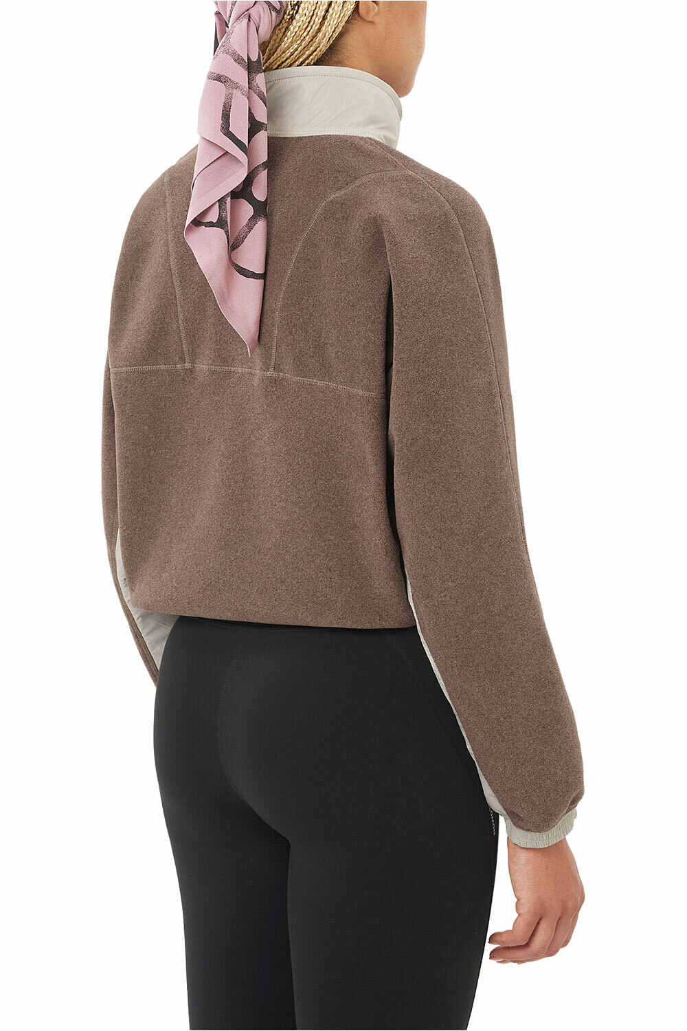 Salomon forro polar mujer CHROMA FLEECE CROP HZ W vista trasera