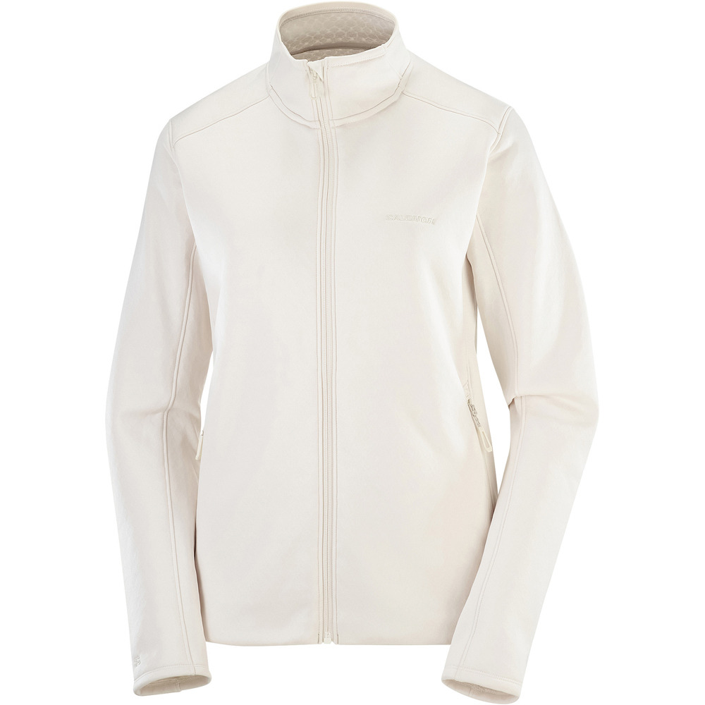 Salomon forro polar mujer OUTLINE WARM FLEECE FZ W vista detalle