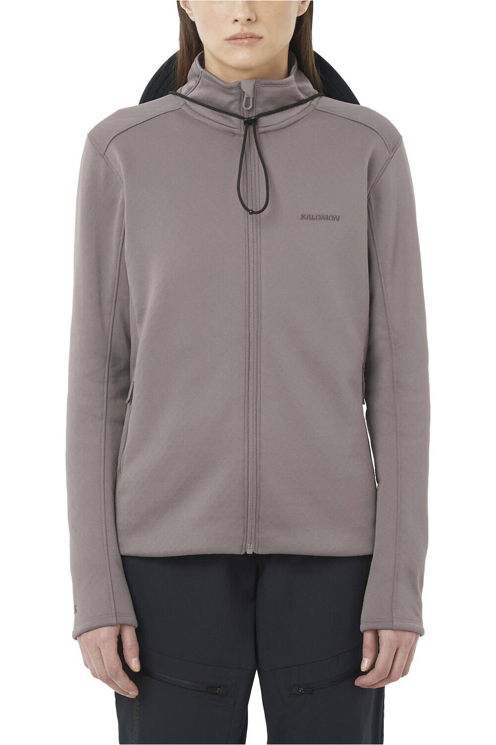 Salomon forro polar mujer OUTLINE WARM FLEECE FZ W vista frontal