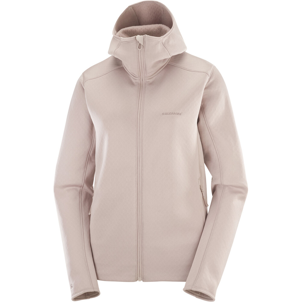 Salomon forro polar mujer OUTLINE WARM FLEECE HD W vista detalle