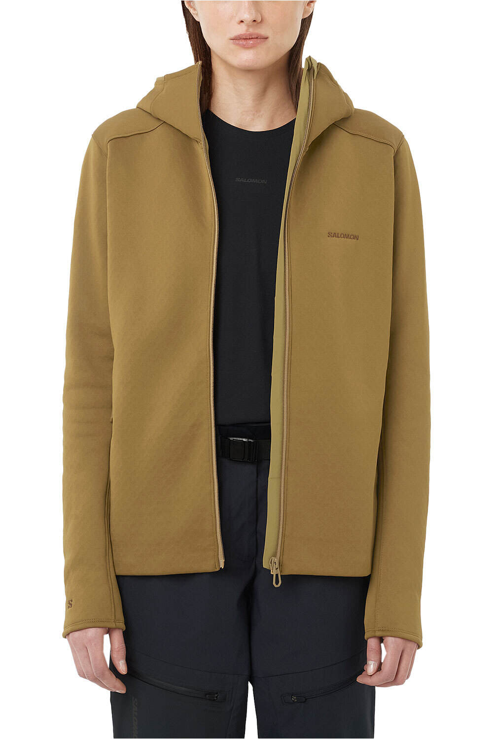 Salomon forro polar mujer OUTLINE WARM FLEECE HD W vista frontal