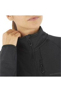 Salomon forro polar mujer SNTIAL LIGHTWARM FZ W vista detalle
