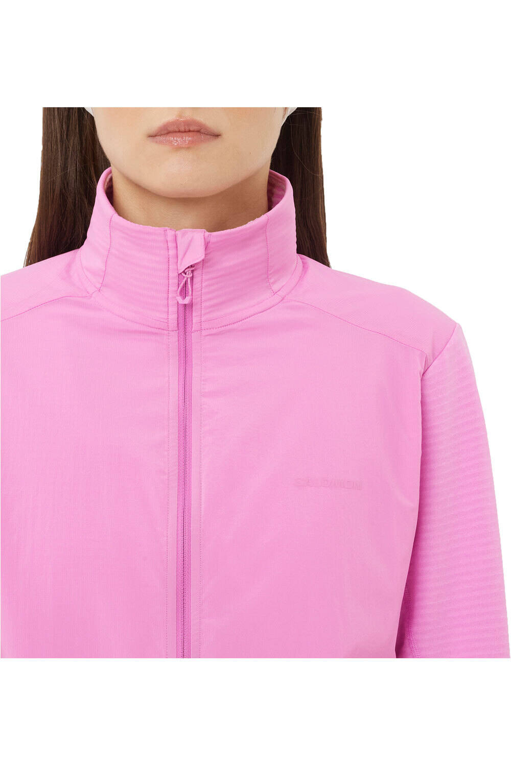 Salomon forro polar mujer SNTIAL LIGHTWARM HYBRID W vista detalle