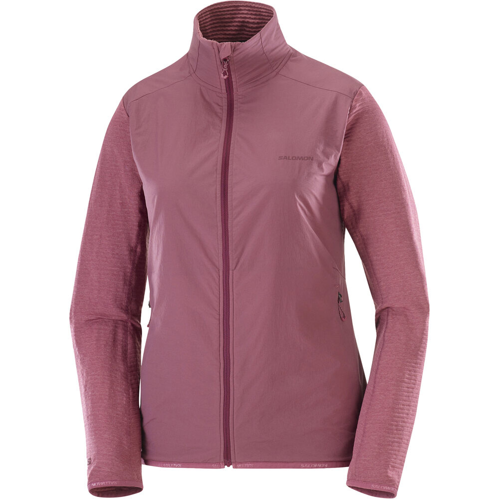 Salomon forro polar mujer SNTIAL LIGHTWARM HYBRID W vista detalle