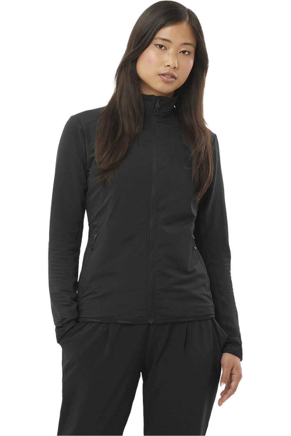 Salomon forro polar mujer SNTIAL LIGHTWARM HYBRID W vista frontal