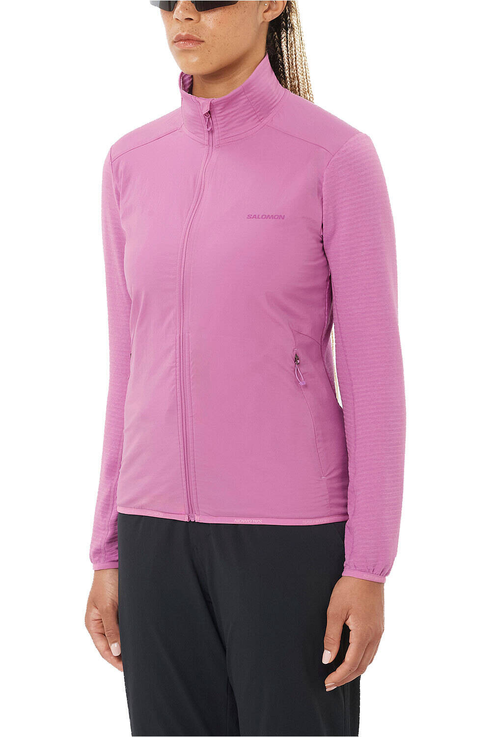 Salomon forro polar mujer SNTIAL LIGHTWARM HYBRID W vista frontal