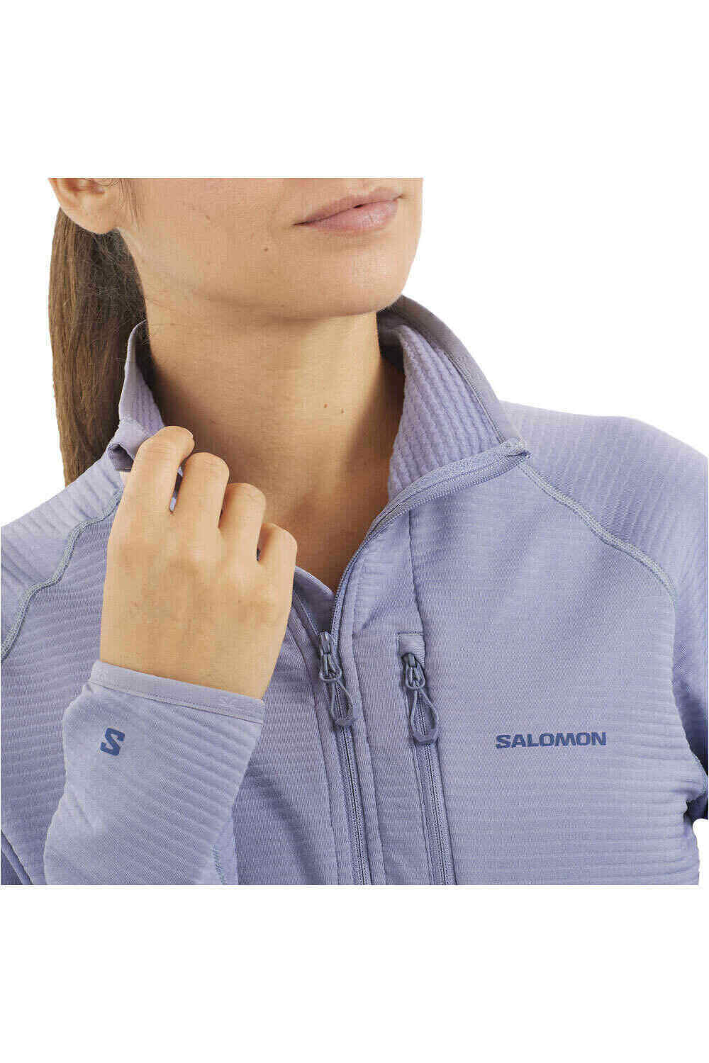 Salomon forro polar mujer SNTIAL LIGHTWARM HZ W vista detalle