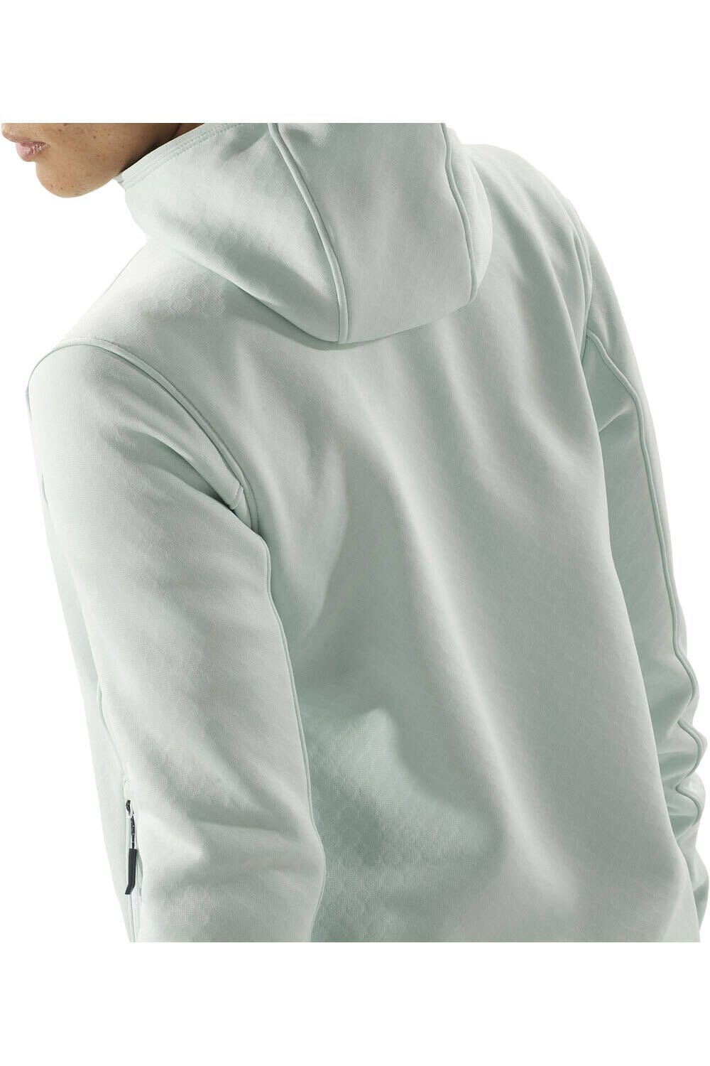 Salomon forro polar mujer SNTIAL MIDFLEECE FZ HD W vista detalle