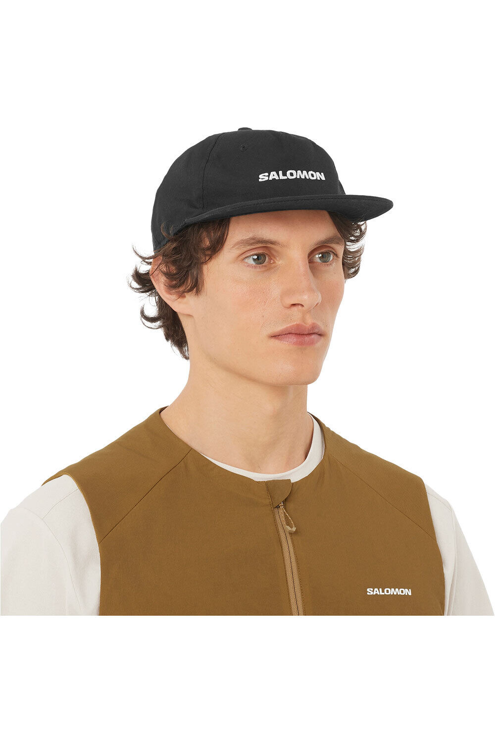 Salomon gorra running LOGO FLAT CAP vista frontal