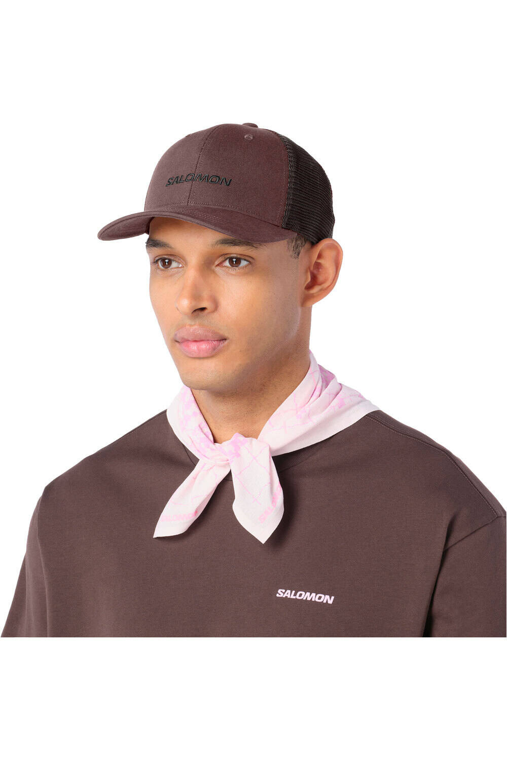 Salomon gorra running LOGO TRUCKER CAP vista frontal