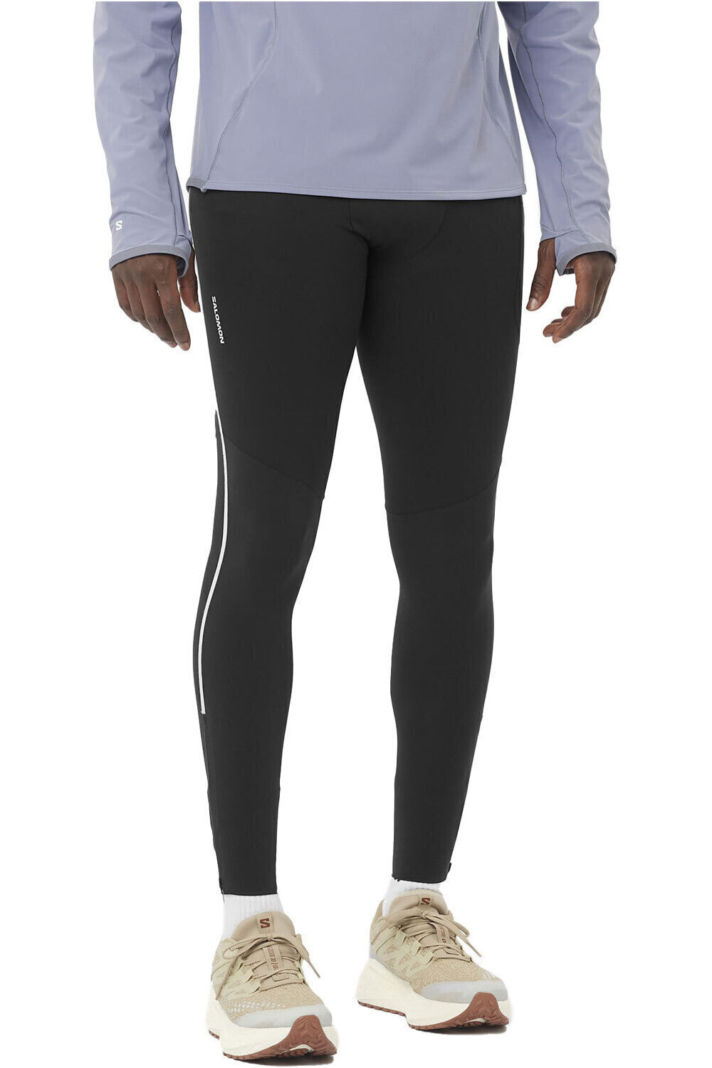 Salomon malla larga running hombre SENSE STOW TIGHTS M vista frontal