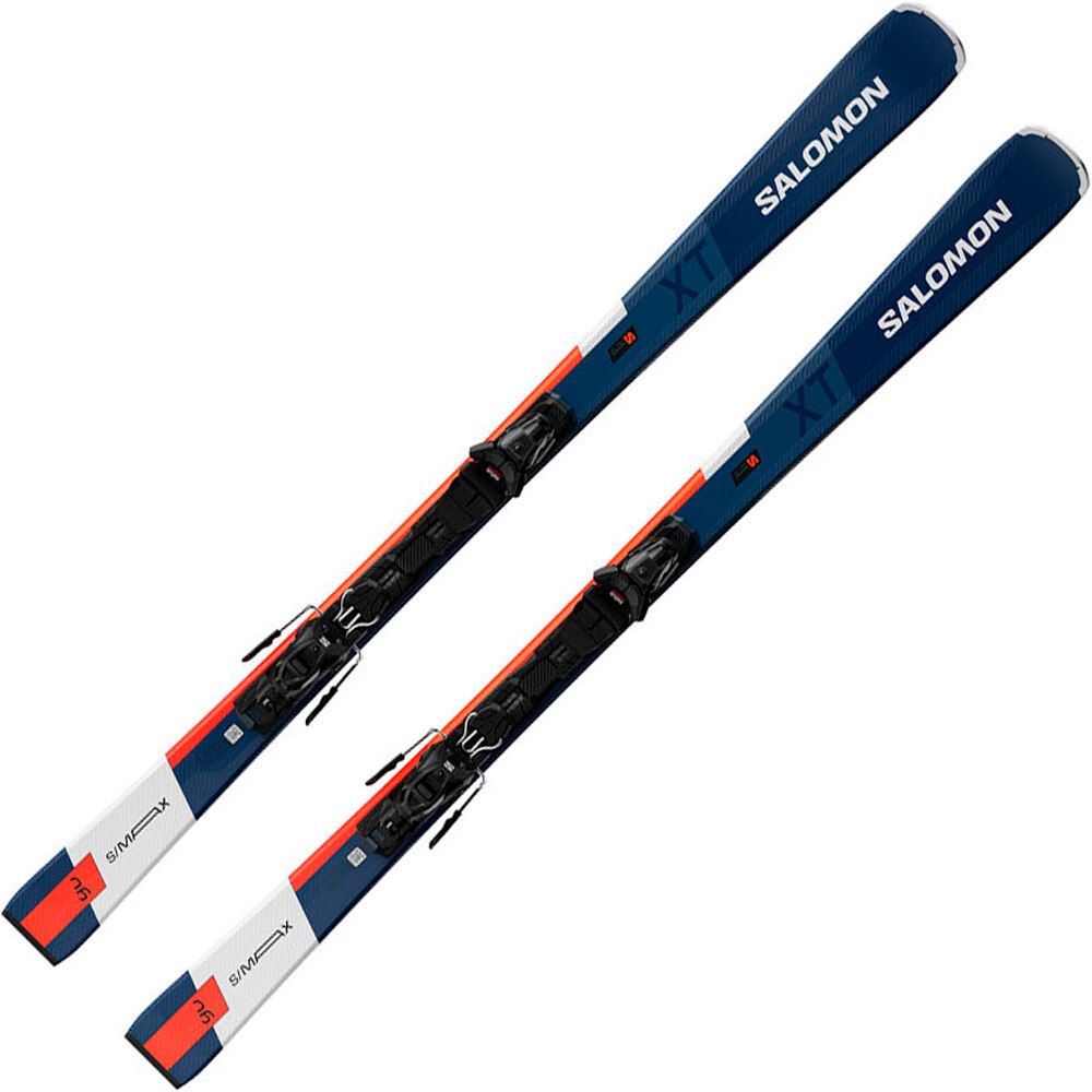 Salomon pack esquí y fijacion SKI SET E S/MAX 6 XT + M10 GW L80 Si vista frontal